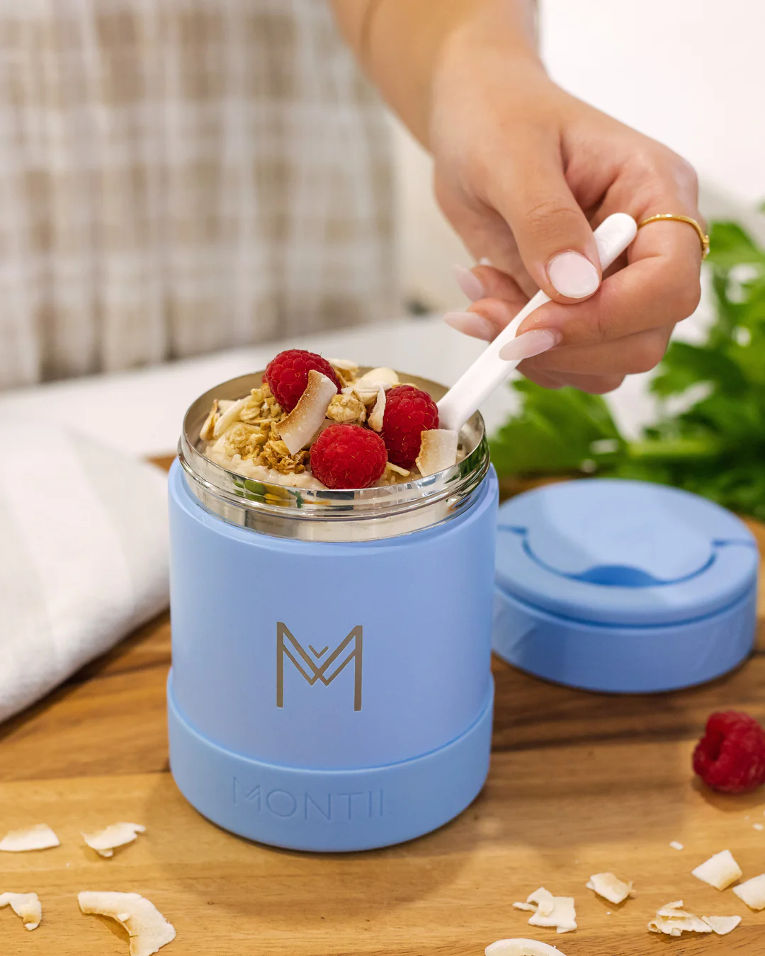 MontiiCo insulated food jar 400ml – Sky - Imagen 2