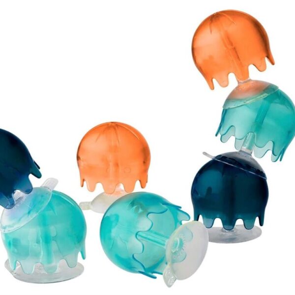Jellies Suction Cup Bath Toys - Navy/Coral BOON