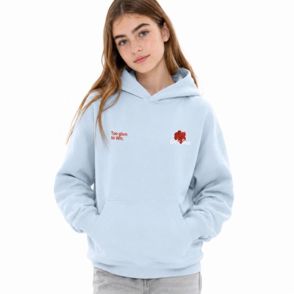 Hoddie Flor - Baby blue